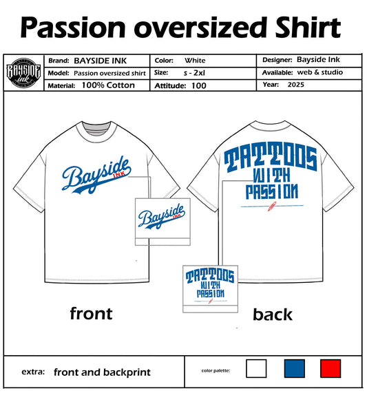 Passion Oversized Tshirt weiß