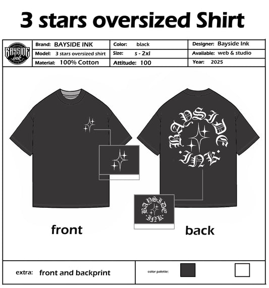 3 Stars oversized Shirt